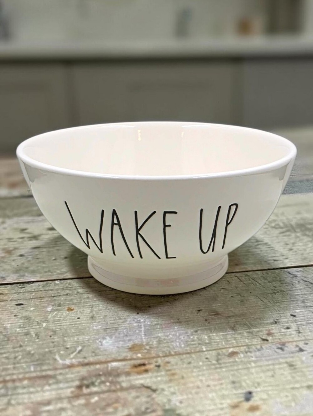 Magenta Rae Dunn WAKE UP All Purpose Ceramic Bowl Artisan Collection